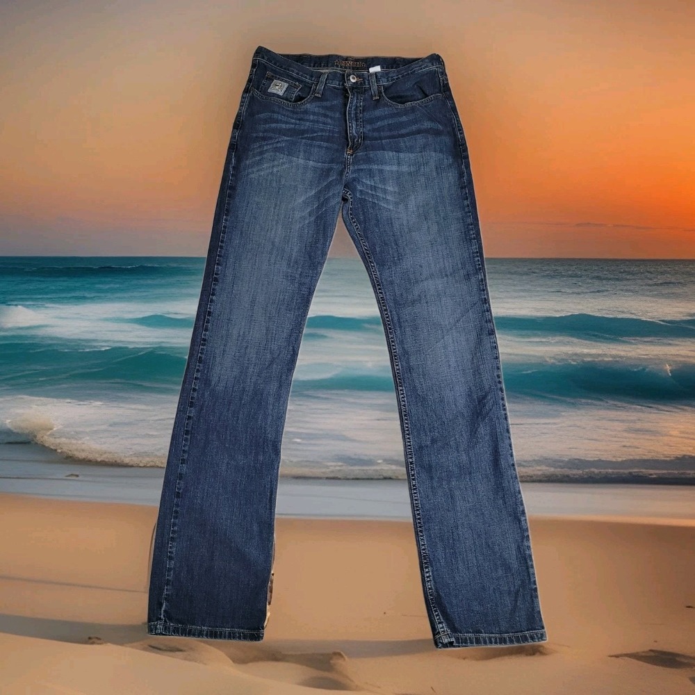 👖 Cinch Silver Label Jeans Mens 34x38 Dark Performance Stretch Straight Western
